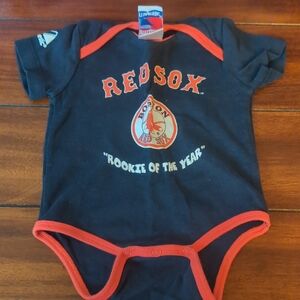 Majestic Red Sox Navy Bodysuit with Red Accents